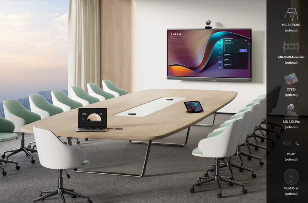 Yealink MeetingBoard 86 Pro phù hợp phòng họp lớn từ 12 đến 20 người