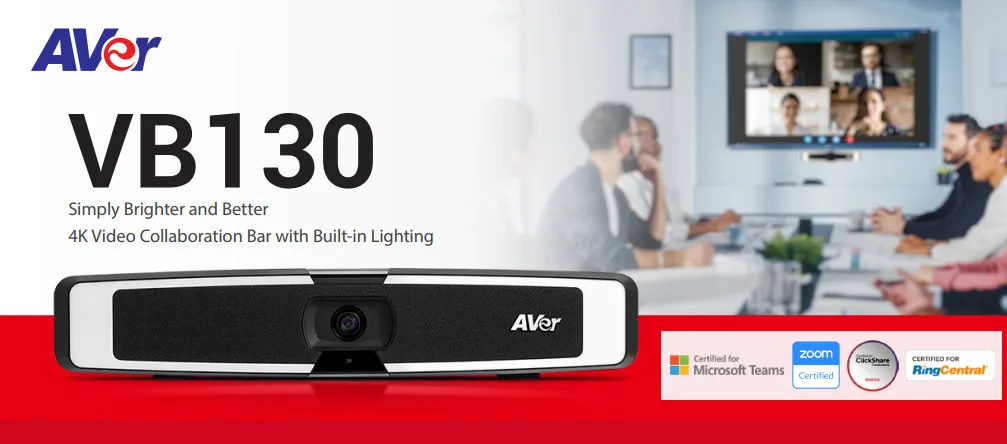 Video Bar 4K nhỏ gọn aver vb130