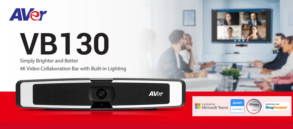 Video Bar 4K nhỏ gọn aver vb130