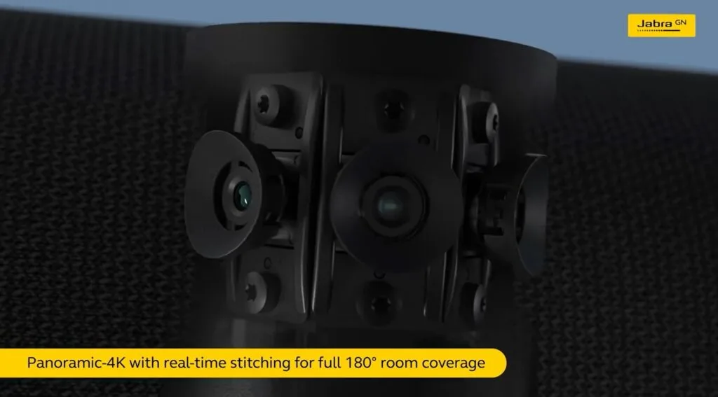Jabra PanaCast 50 VBS sử dụng 3 camera 13MP tạo thành một hệ thống panoramic 180°