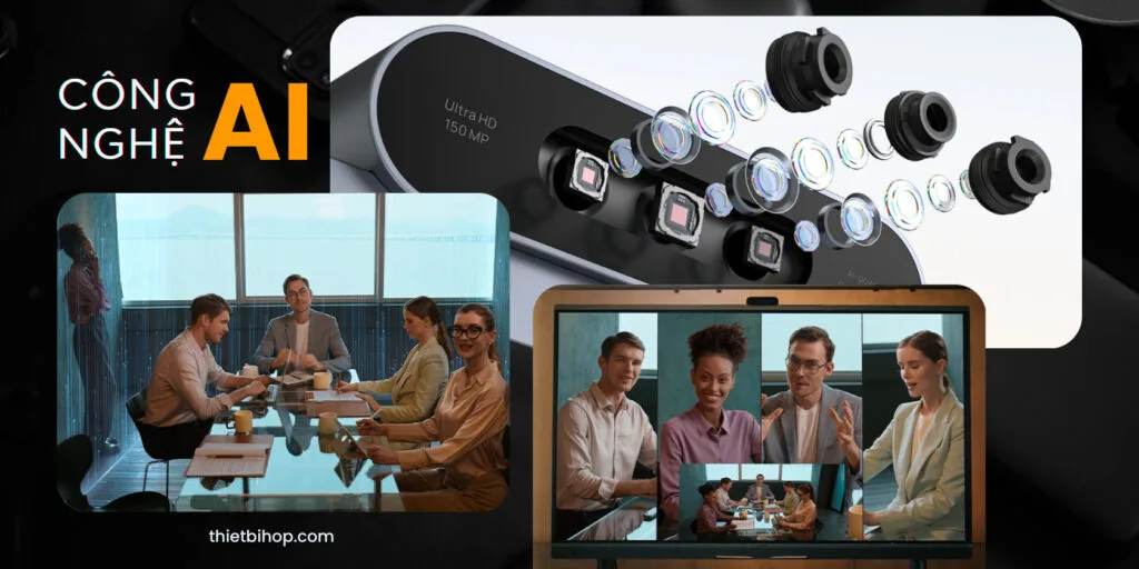 MeetingBoard Pro có khả năng xử lý video và âm thanh tiên tiến do AI