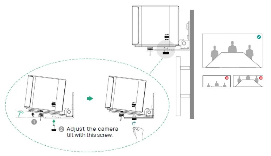 điều chỉnh độ nghiêng của camera