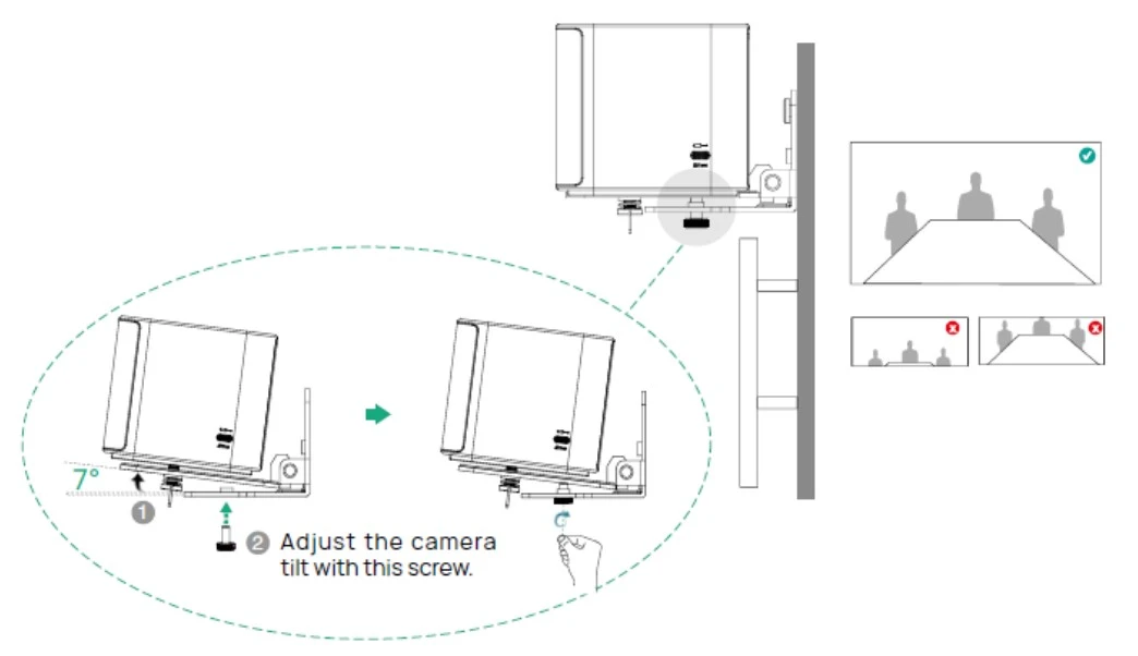 điều chỉnh độ nghiêng của camera