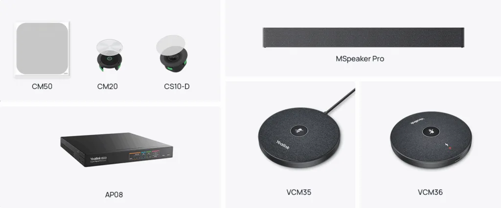 SmartVision 80 tương thích toàn diện với hệ sinh thái audio chuyên nghiệp của Yealink