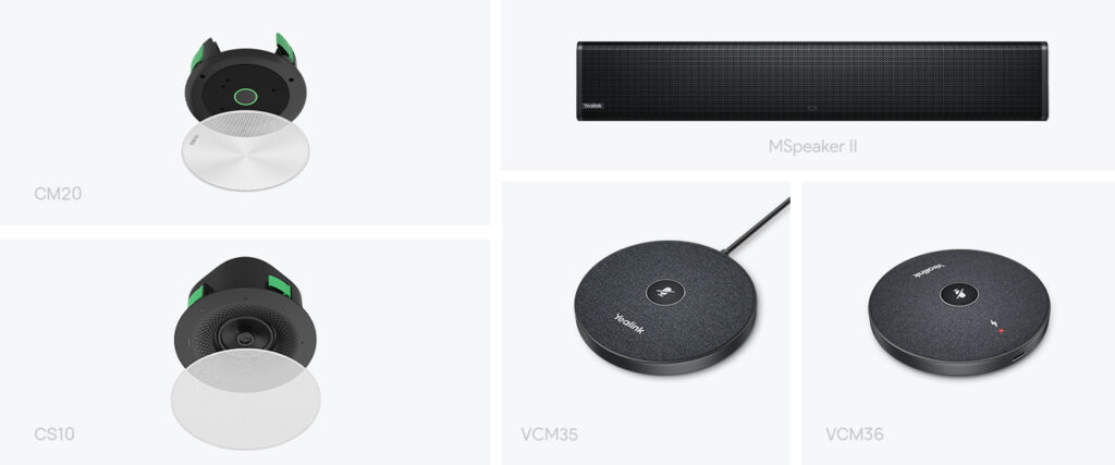 CMKit-121 có thể lựa chọn từ một loạt thiết bị âm thanh Yealink được thiết kế cho Microsoft Teams
