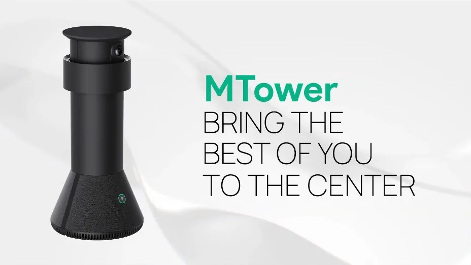 yealink MTower là thiết bị thông minh đặt giữa bàn họp, tích hợp cả video lẫn âm thanh