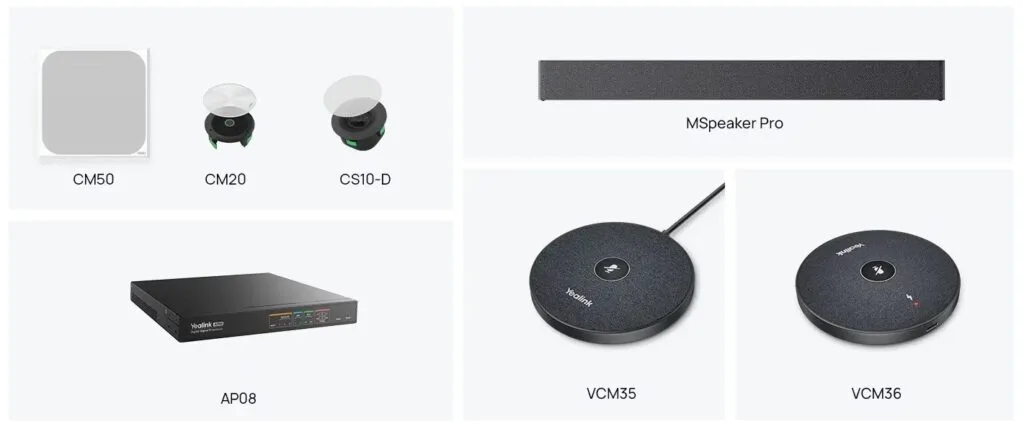 MVC S98 có thể tích hợp liền mạch với các giải pháp âm thanh chuyên nghiệp của Yealink