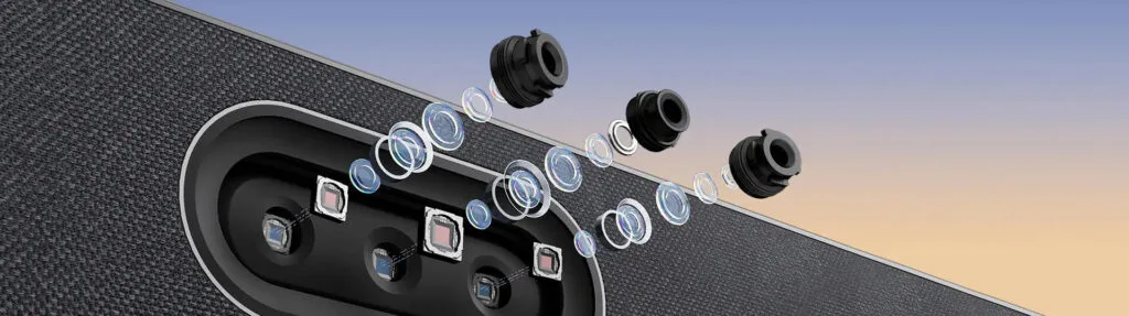 Yealink meetingbar a50 sở hữu hệ thống camera ba mắt, mỗi mắt có độ phân giải lên đến 50MP