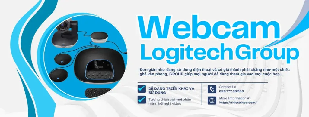 hệ thống hội nghị video tuyệt vời và hợp lý dành cho các phòng họp vừa và lớn logitech group