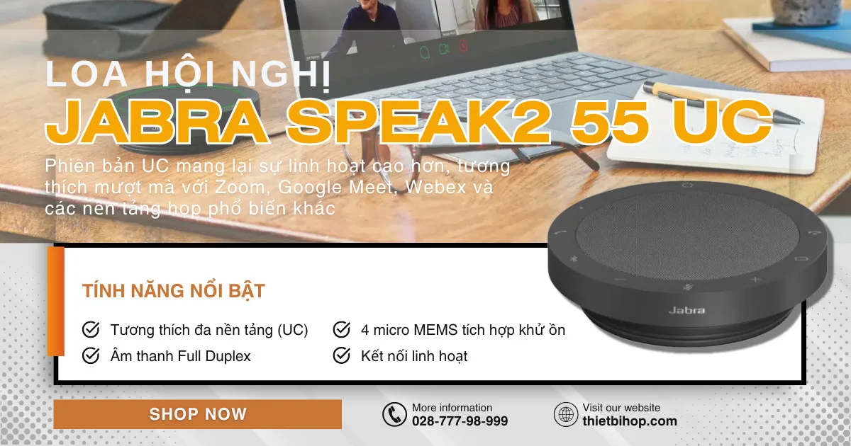 loa ngoài thế hệ mới linh hoạt có chất lượng âm thanh chuyên nghiệp vượt trội jabra speak2 55 uc