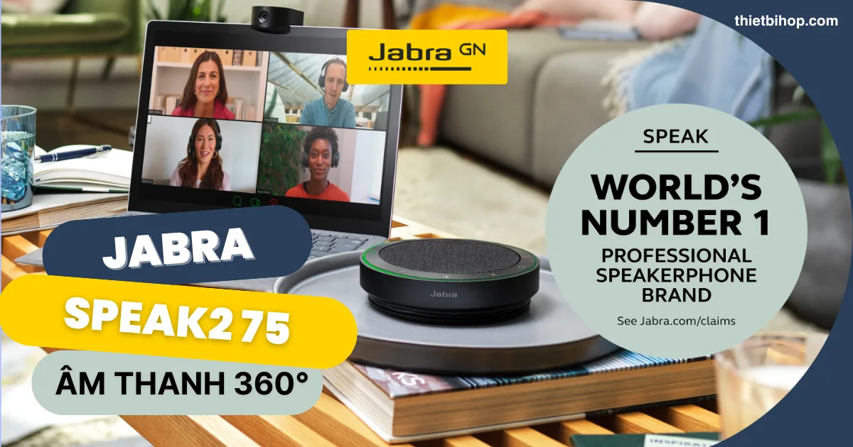 Loa hội nghị Jabra Speak2 75 với Âm thanh 360° phủ khắp phòng
