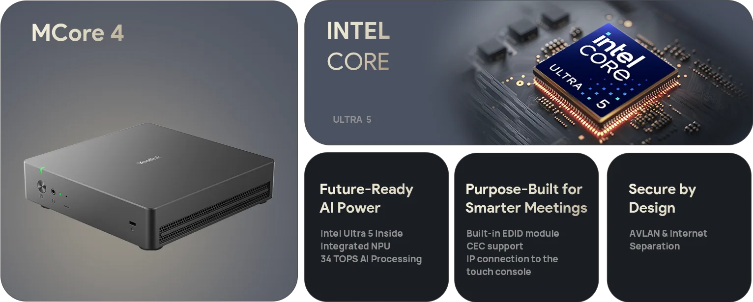 MCore 4 sử dụng vi xử lý Intel Core Ultra 5 và NPU tích hợp