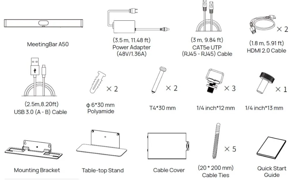mở hộp yealink meetingbar a50 có gì
