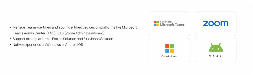 DeskVision A24 quản lý cuộc họp bạn trên các nền tảng chính thống

