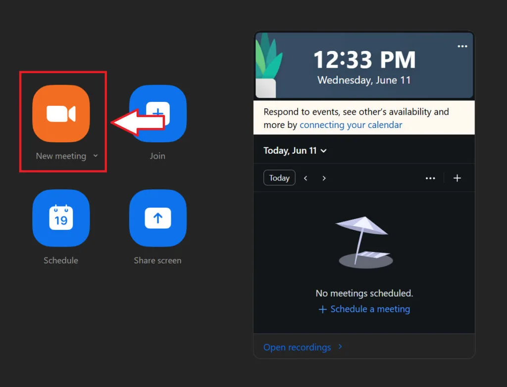 Cách tạo cuộc họp tức thời trên Zoom trên máy tính để bàn