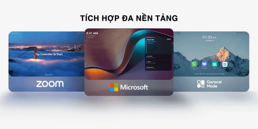 yealink meetingbar A50 tích hợp đa nền tảng