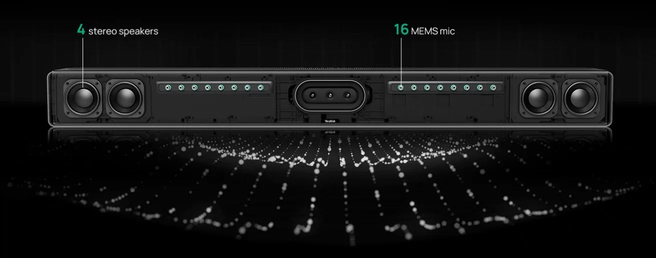 Yealink MVC S50-C5U có âm thanh toàn diện, loại bỏ tạp âm