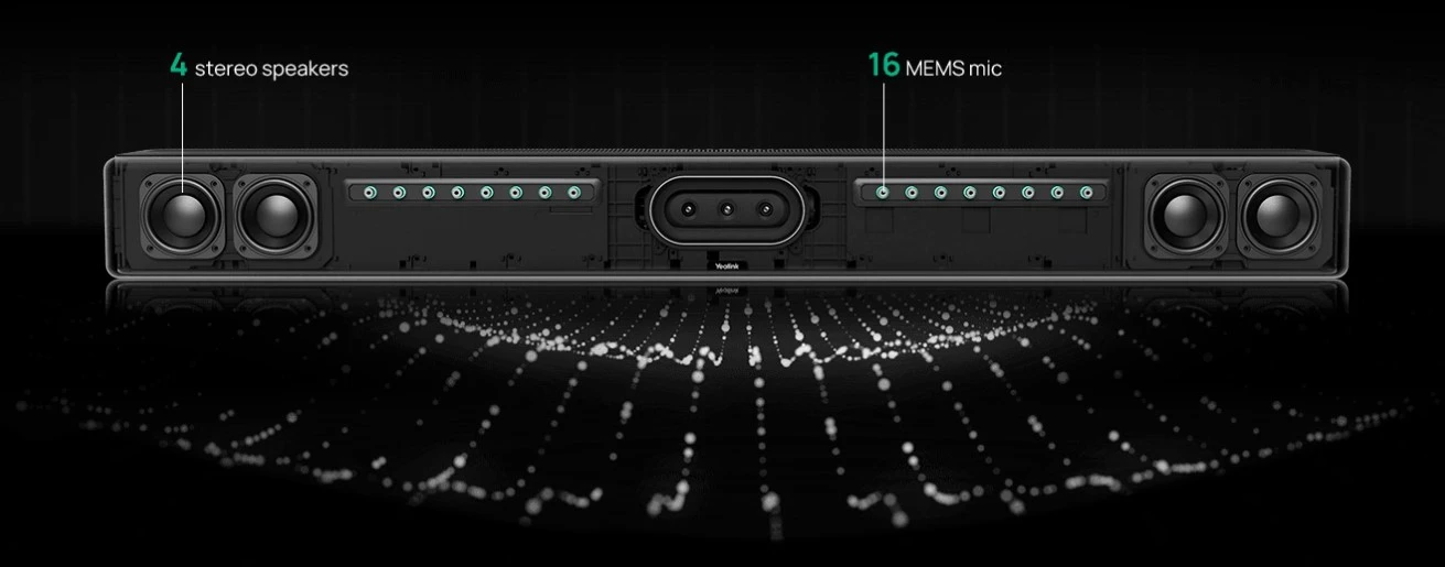 Yealink MVC S50-C5U có âm thanh toàn diện, loại bỏ tạp âm