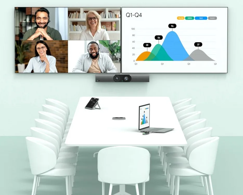 yealink meetingbar a30 thiết kế tích hợp, triển khai nhanh chóng chỉ với 1 bước
