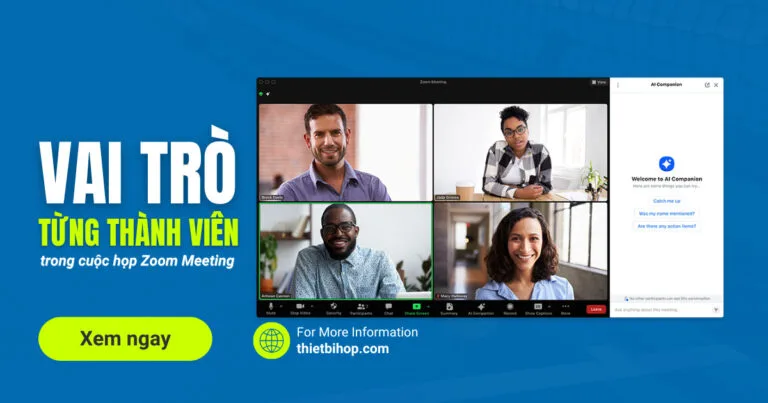 vai trò từng thành viên trong cuộc họp zoom meeting