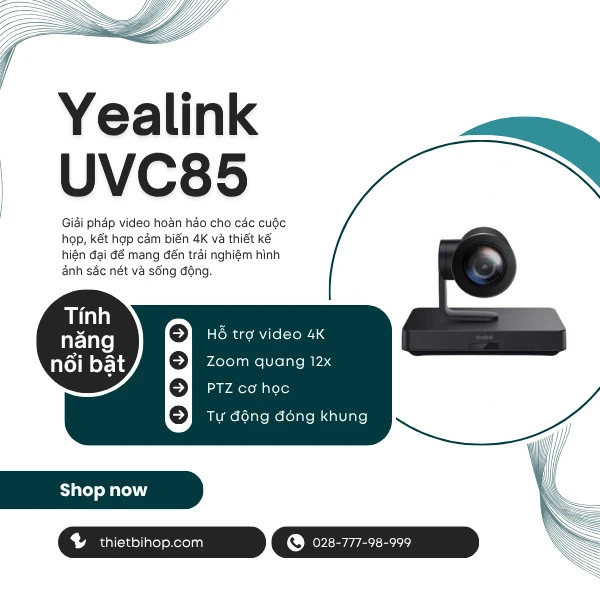lắp đặt Camera hội nghị Yealink UVC85 cho Công ty TNHH Một thành viên Dịch vụ Đối ngoại