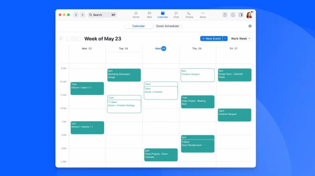 Zoom Scheduler cho phép bạn tạo các liên kết đặt lịch hiển thị tình trạng rảnh/bận