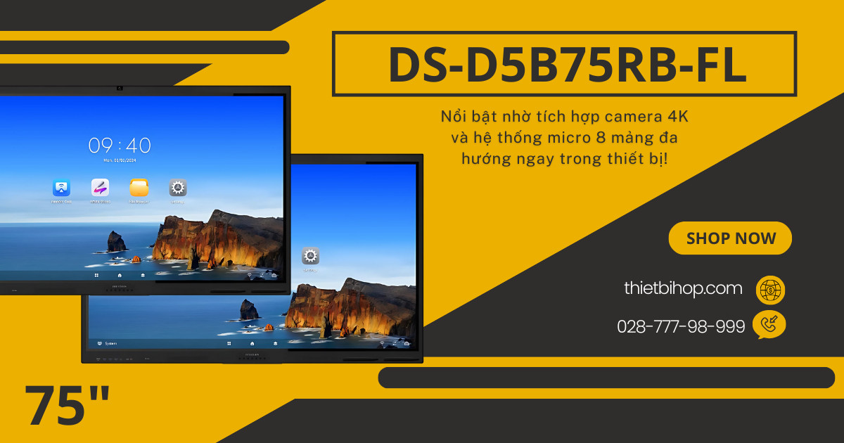 Màn hình tương tác 4K 75 inch Hikvision DS-D5B75RB/FL là gì
