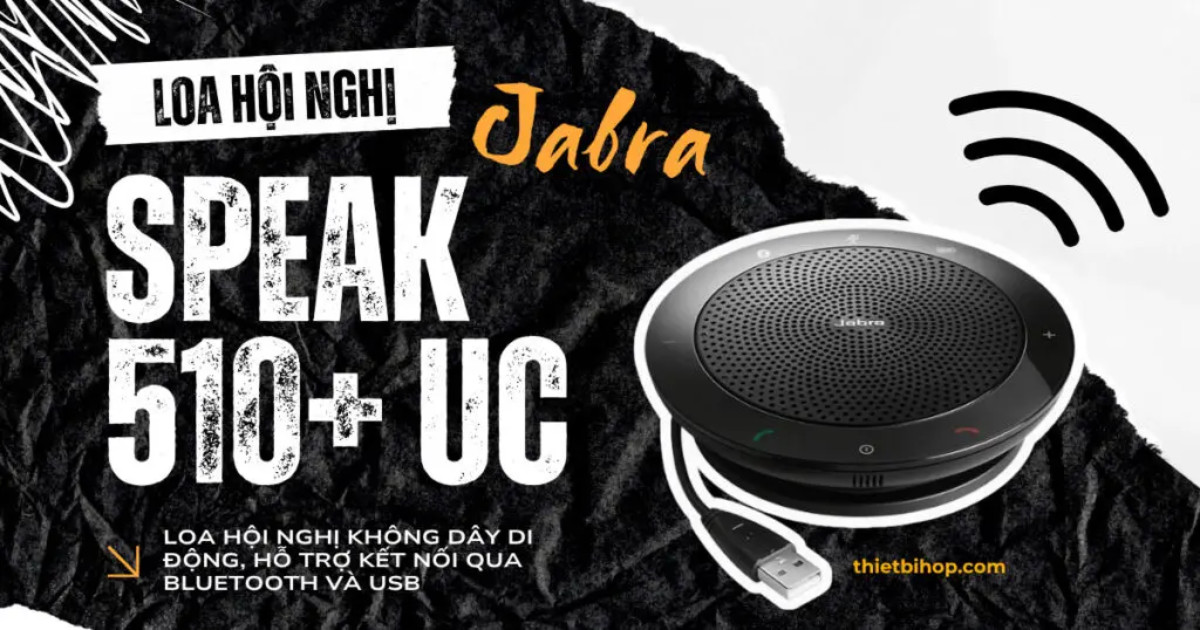 Jabra Speak 510+ UC Loa hội nghị không dây linh hoạt
