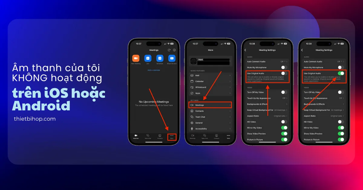 âm thanh của tôi không hoạt động trên ios hoặc android
