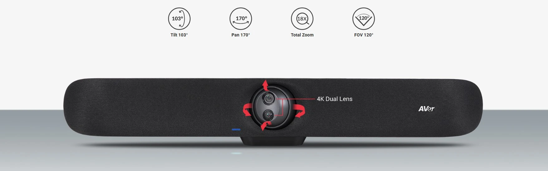 AVer VB370A CP10 G2 sở hữu camera 4k kép vb370a