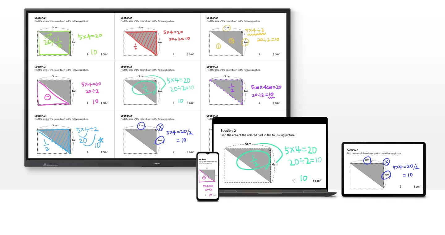 Màn hình tương tác Samsung WAF 65 inch chia sẻ màn hình mạnh mẽ