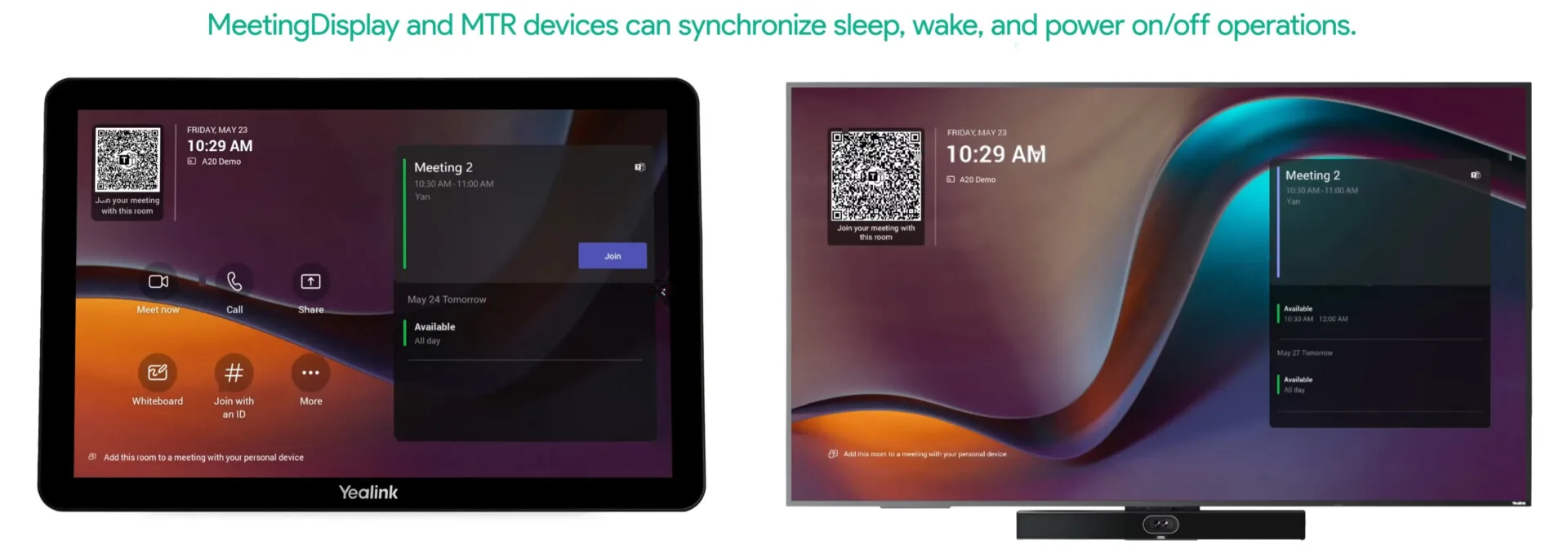 Màn hình hiển thị chuyên dụng Yealink MeetingDisplay 65 đồng bộ hoạt động thông minh