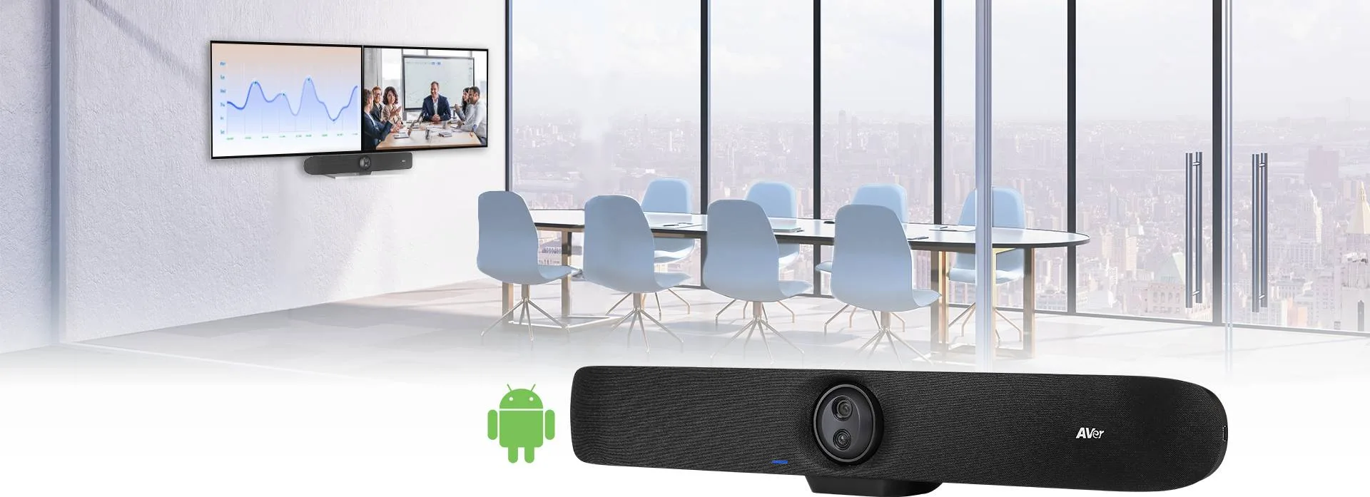 AVer VB370A được trang bị hệ điều hành Android™ 13 hiện đại