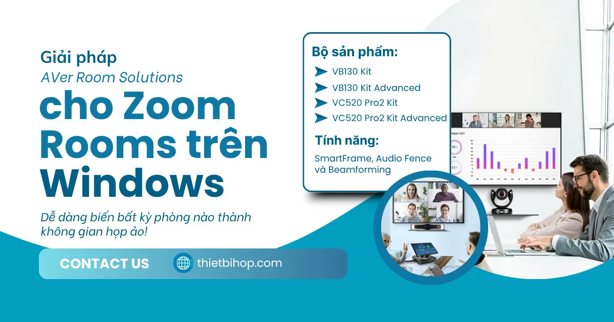 Giải pháp Aver Room Solutions cho Zoom Rooms trên Windows