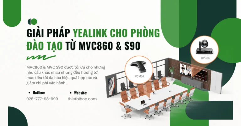 giải pháp yealink cho phòng đào tạo từ mvc860 và s90