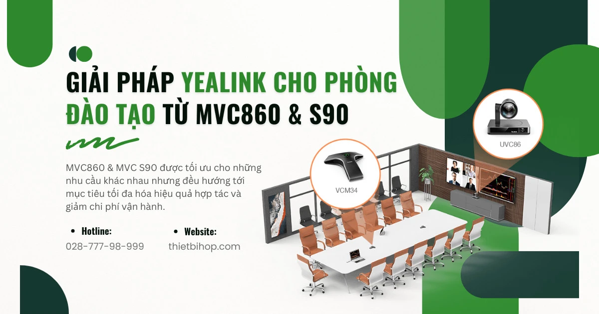 giải pháp yealink cho phòng đào tạo từ mvc860 và s90