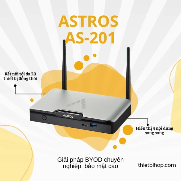 Astros AS-201 hỗ trợ kết nối tối đa 20 thiết bị đồng thời