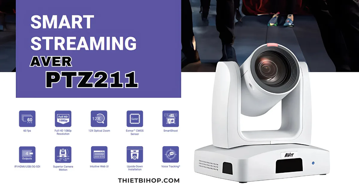 camera PTZ chuyên nghiệp thế hệ mới AVer PTZ211