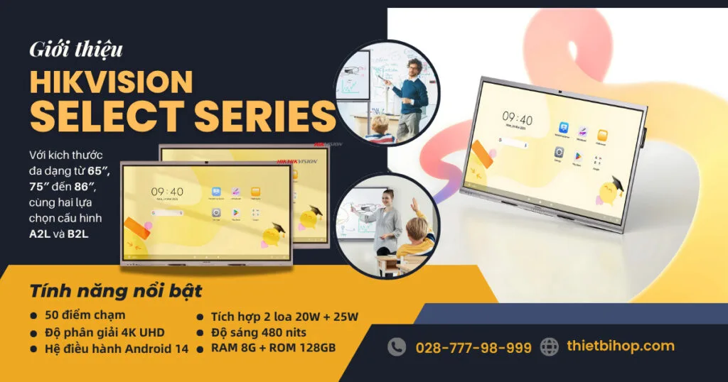 giới thiệu hikvision select series interactive display màn hình tương tác wonderhub