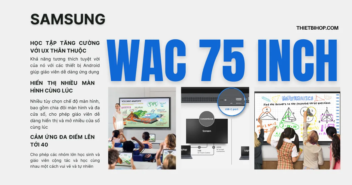 giới thiệu Màn hình tương tác Samsung WAC 75 inch