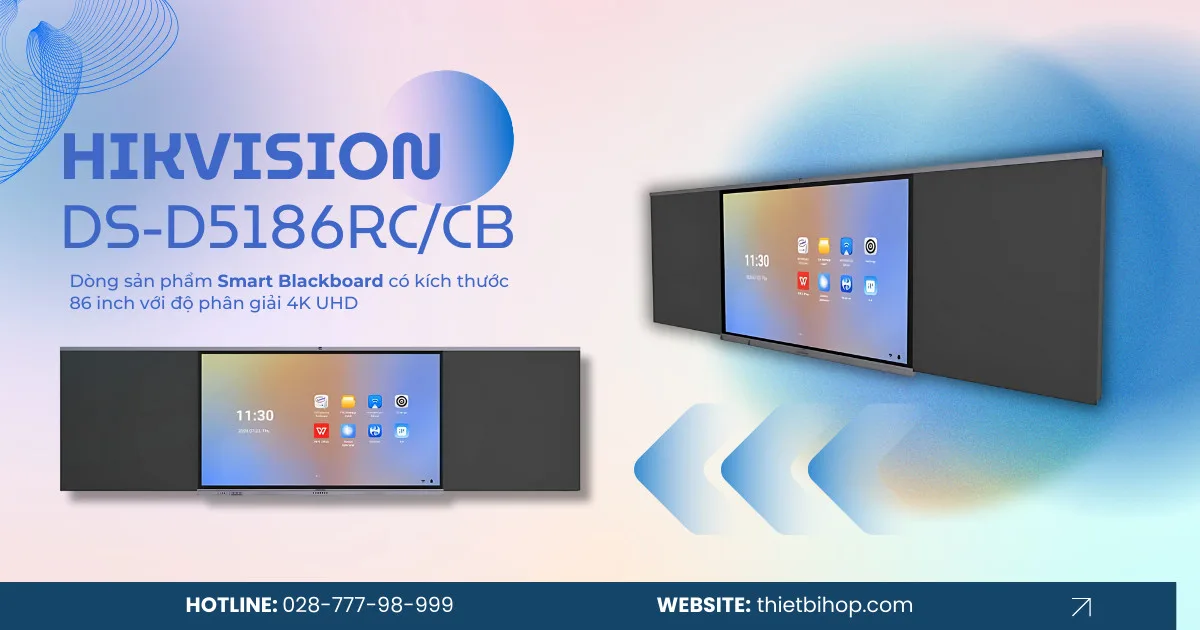 Bảng tương tác thông minh 4K 86 inch Hikvision DS-D5186RC/CB