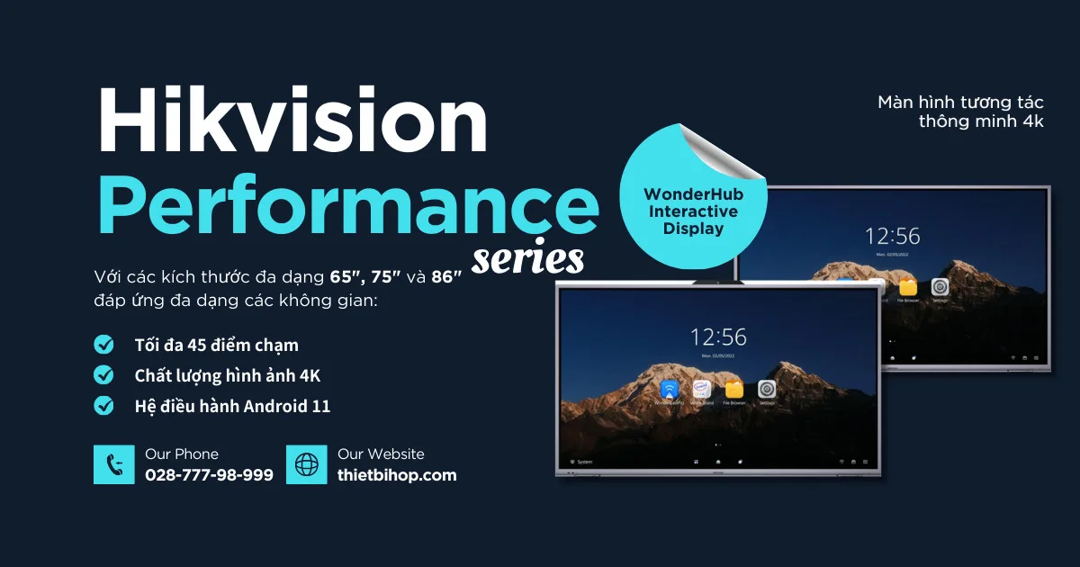 khám phá hikvision performance series wonderhub interactive display
