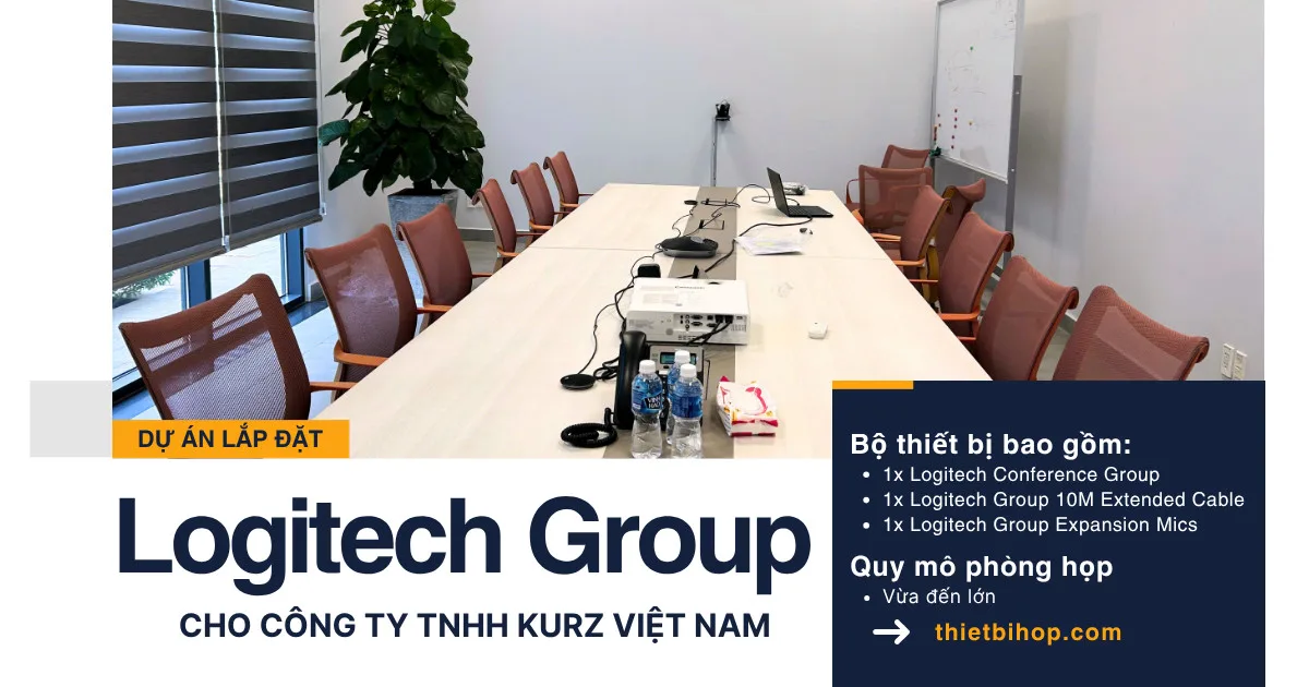 ngọc thiên cung cấp thiết bị hội nghị logitech group cho công ty tnhh kuz việt nam