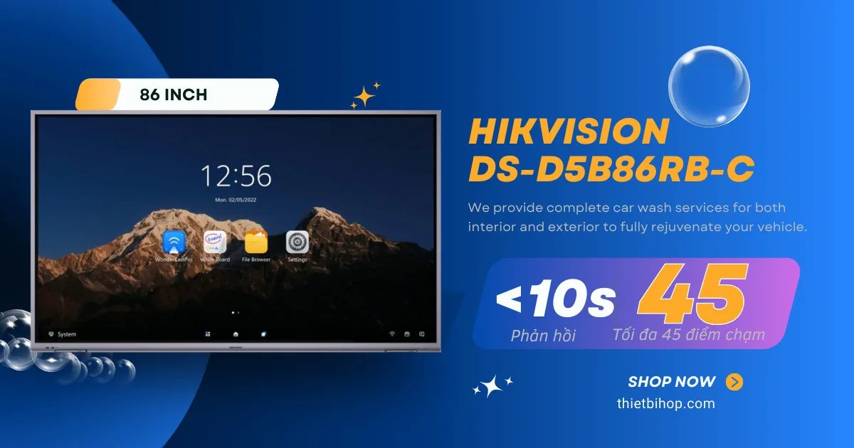 Hikvision DS-D5B86RB/C là màn hình tương tác thông minh 86 inch thuộc dòng Performance Series