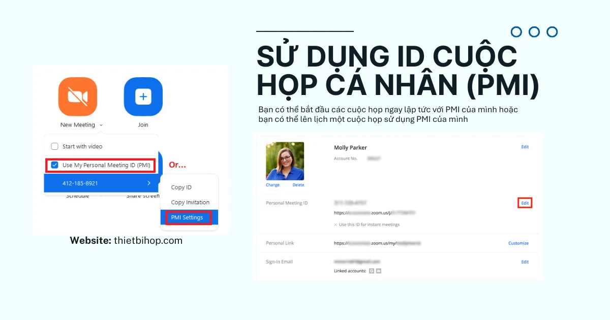 sử dụng id cuộc họp cá nhân pmi