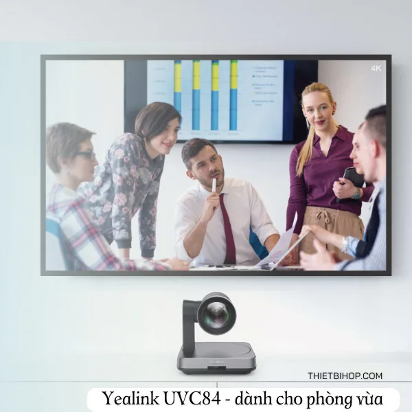 thiết bị hội nghị yealink uvc84 cho phòng họp trực tuyến vừa
