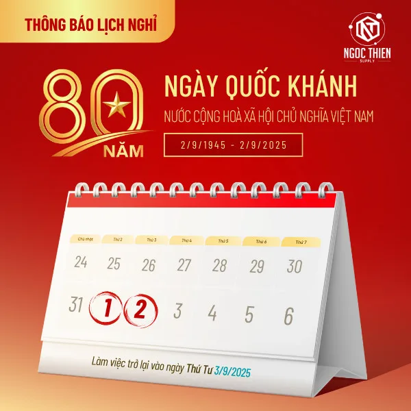 thông báo lịch nghỉ Quốc Khánh 2/9/2025