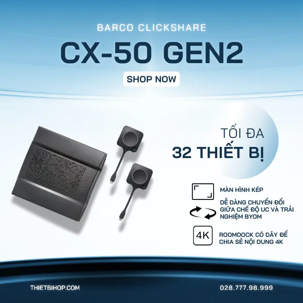 giới thiệu Barco ClickShare CX-50 Gen2