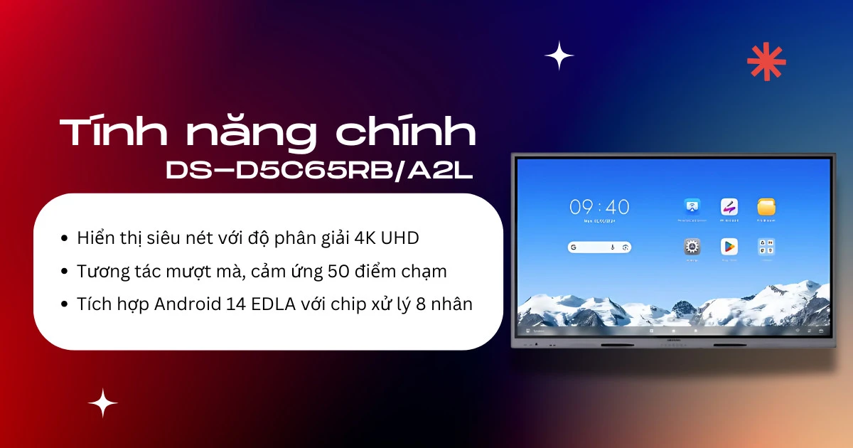 tính năng chính Hikvision DS-D5C65RB/A2L