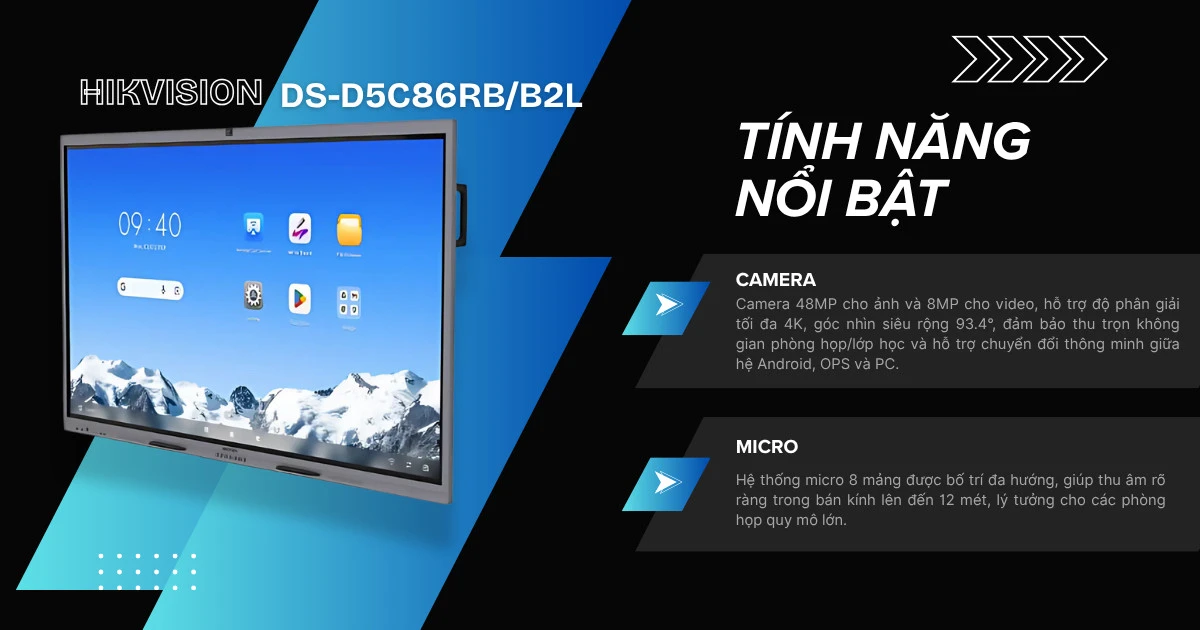 tính năng Hikvision DS-D5C86RB/B2L